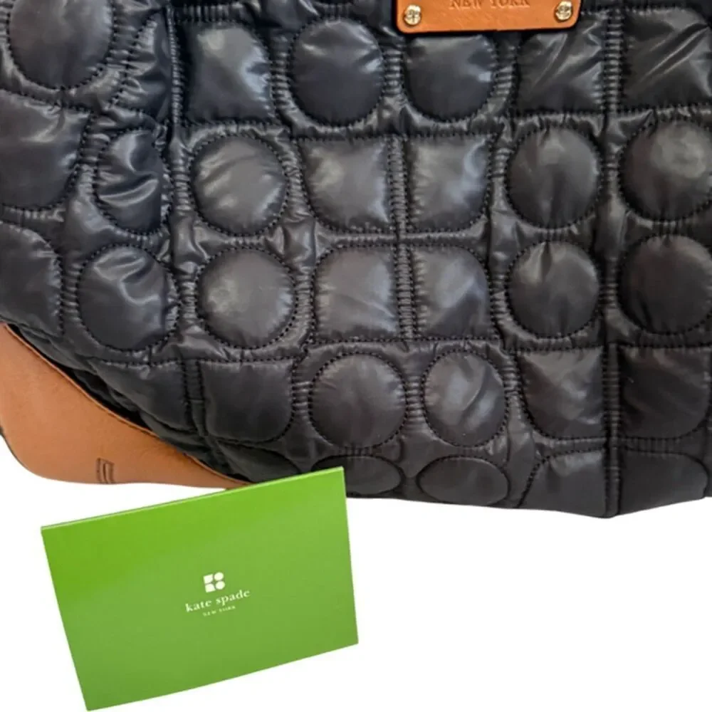 Kate Spade Black and Tan Quilted Baby Diaper Bag